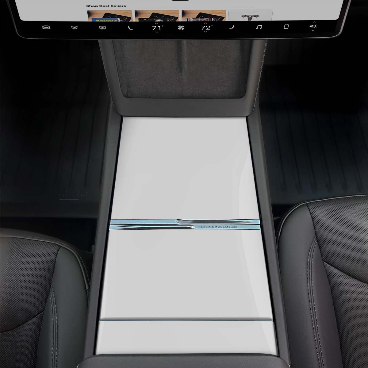 3M Gloss White | Tesla Center Console Wrap Kit | Model Y 2026