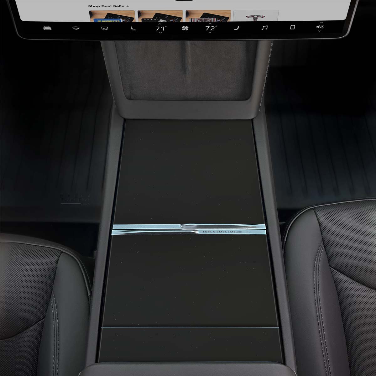 3M Matte Black Metallic | Tesla Center Console Wrap Kit | Model Y 2026
