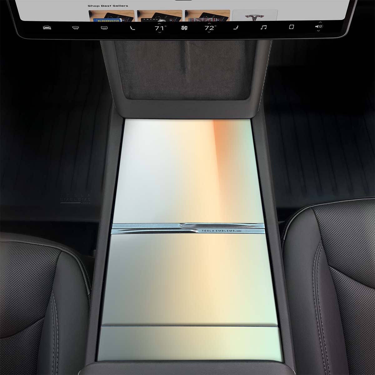 Beachy Gradient | Tesla Center Console Wrap Kit | Model Y 2026