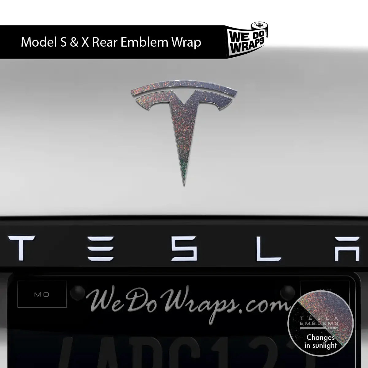 KPMF Morpheus Black Tesla Emblem Decals (Front + Back) | Model S