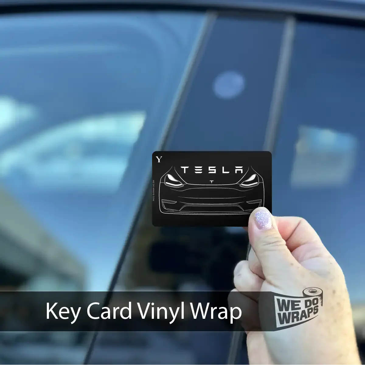 Model Y Front Outline | NFC Key Card Wrap