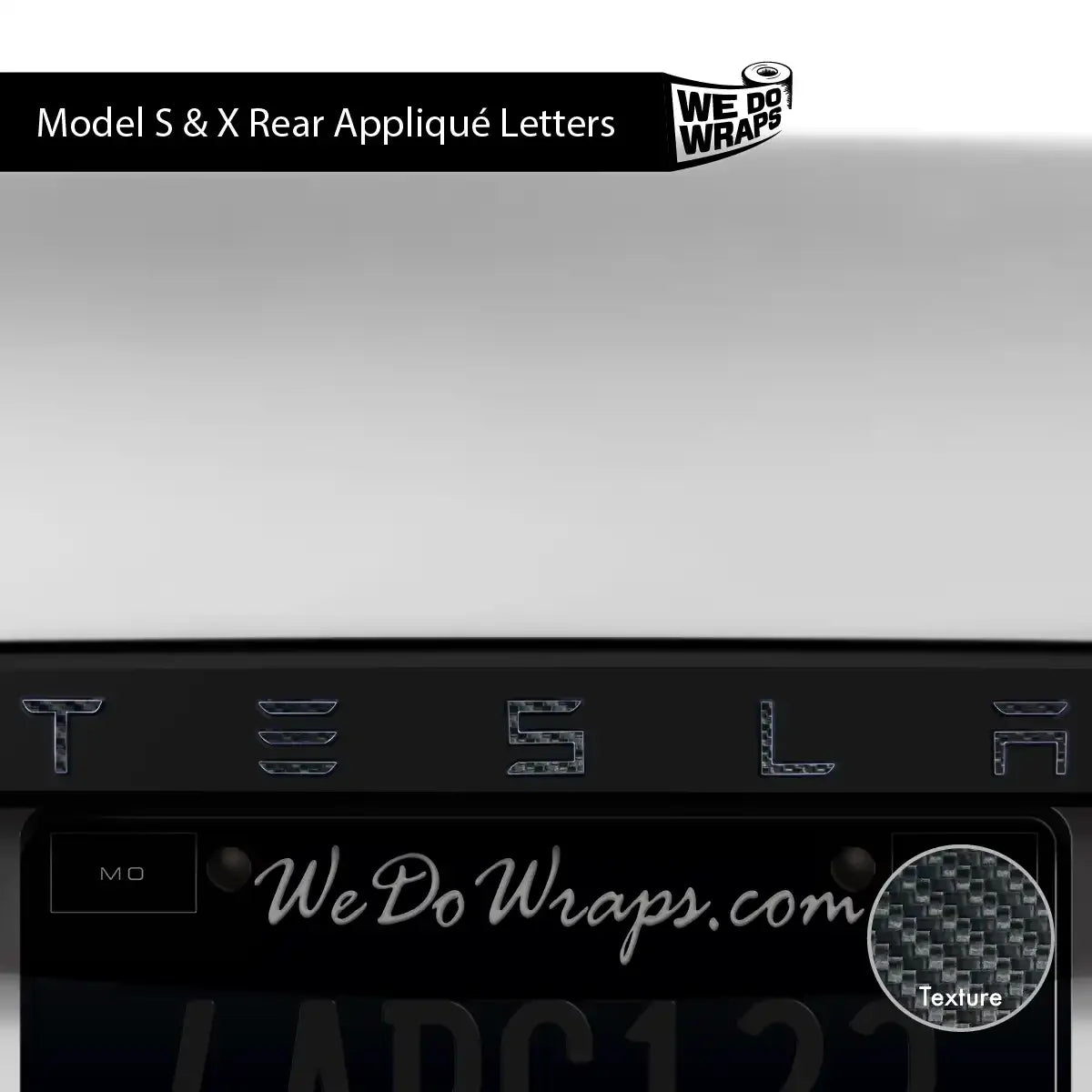 3M Carbon Fiber Tesla Emblem Decals (Front + Back) | Model S