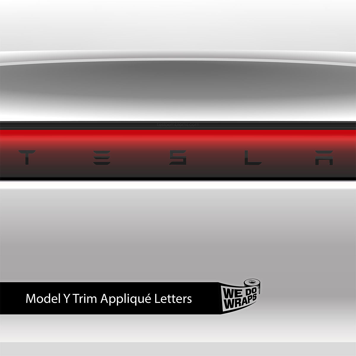 3M Gloss Black Tesla Emblem Decals (Front + Back) | Model Y