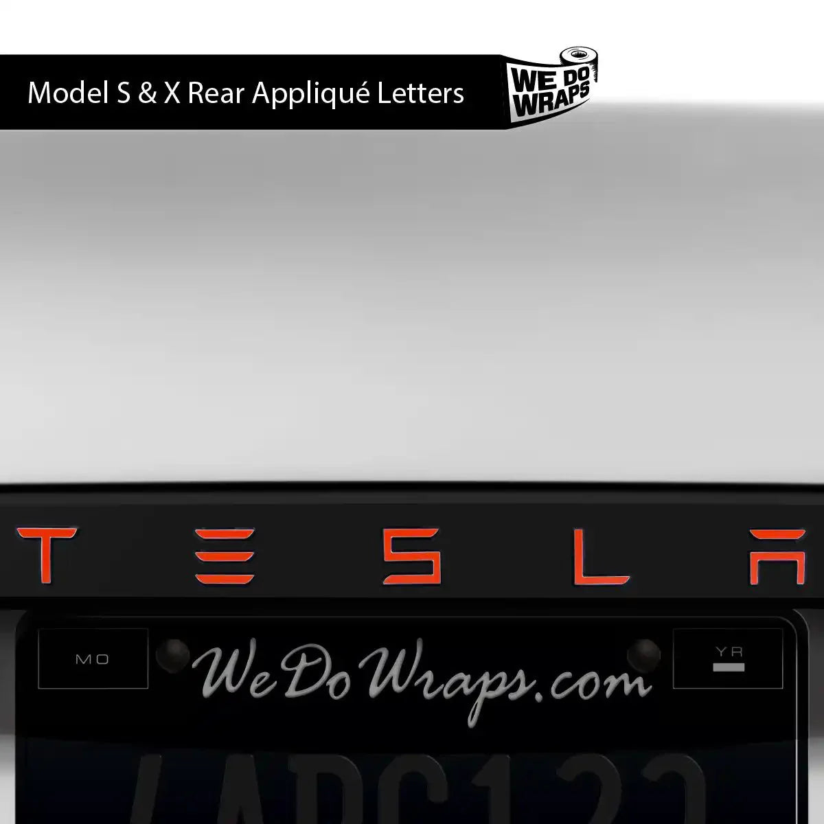 3M Matte Red Tesla Emblem Decals (Front + Back) | Model S