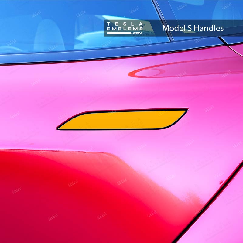 3M Gloss Sunflower Yellow Tesla Door Handle Decals (4pcs)