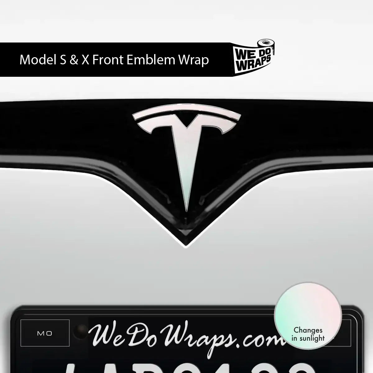 KPMF Matte Aurora Pearl Tesla Emblem Decals (Front + Back) | Model S