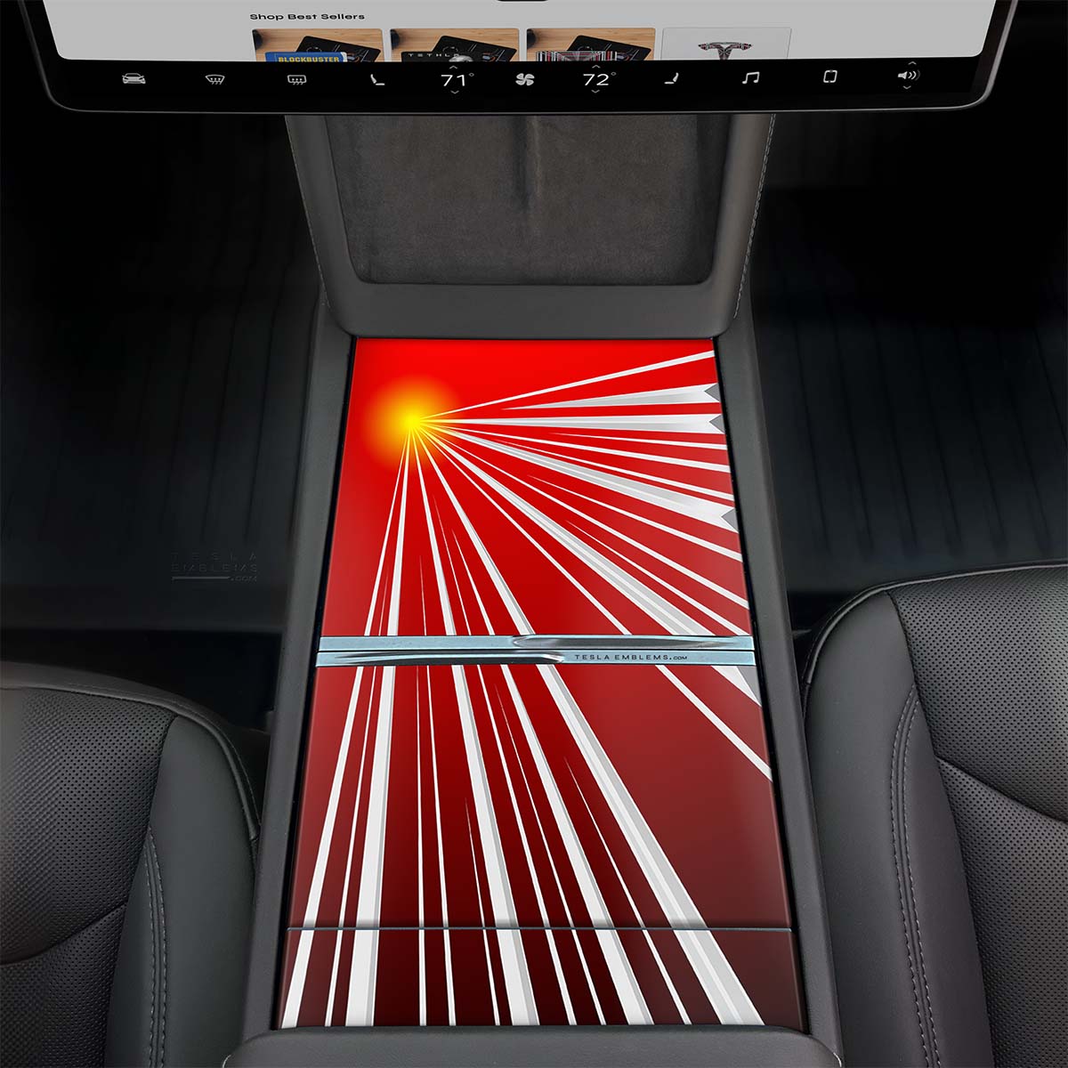 Tesla Launch Performance Mode | Tesla Center Console Wrap Kit | Model 3 '24-26 Refresh