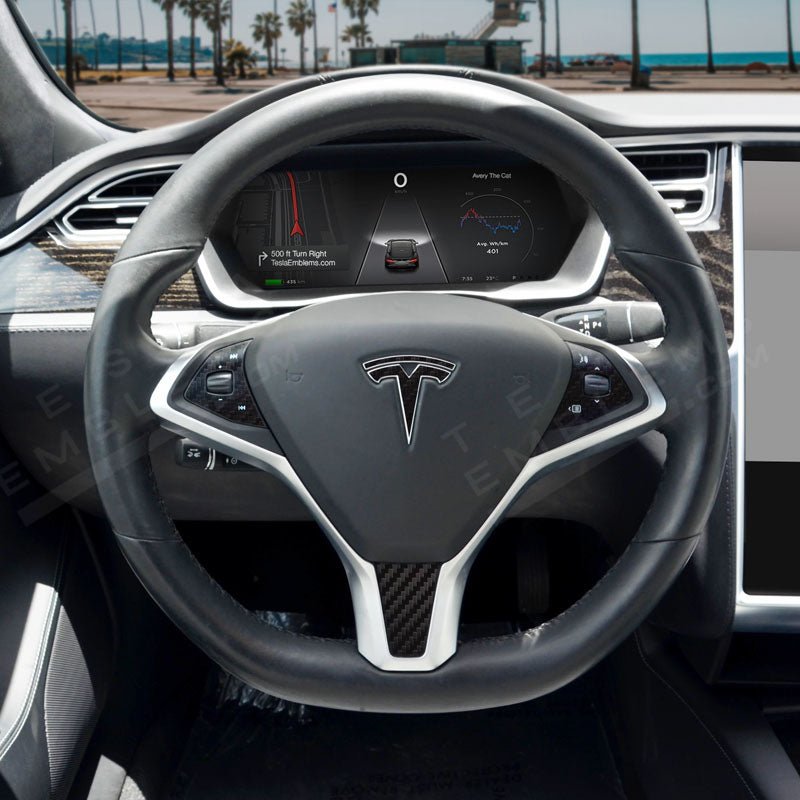 3M Carbon Fiber Tesla Steering Wheel Wrap | Model X