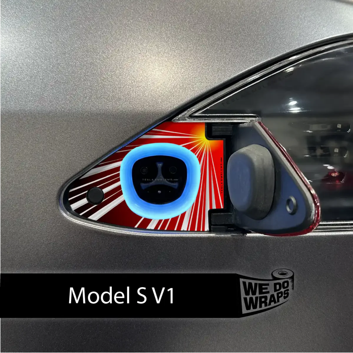 Launche Performance Mode Tesla Charge Port Wrap | Model S