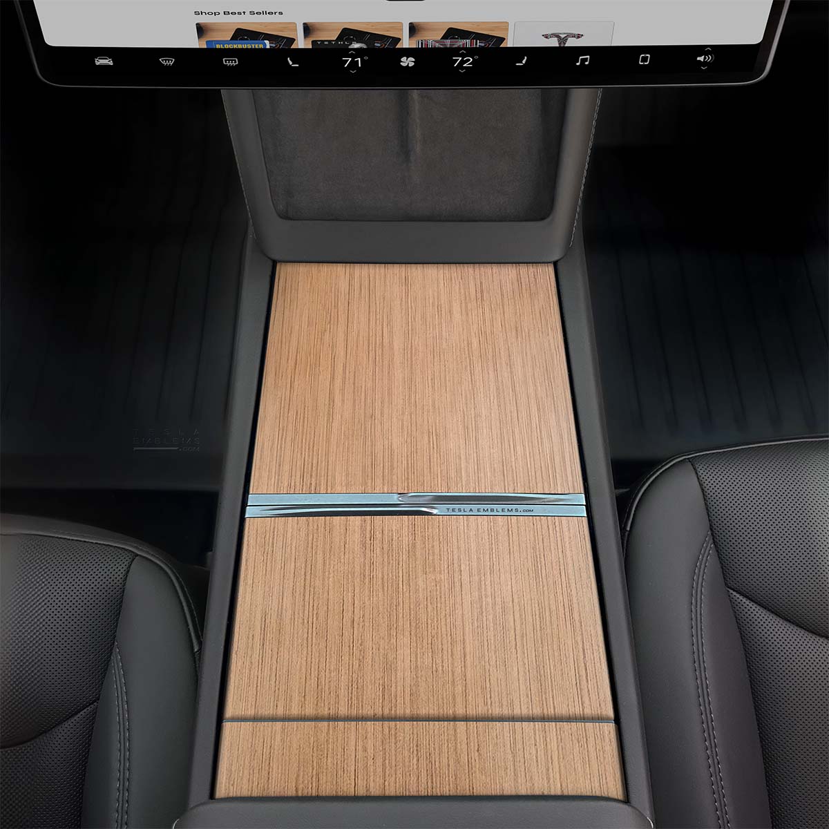 White Ash | Tesla Center Console Wrap Kit | Model Y 2026