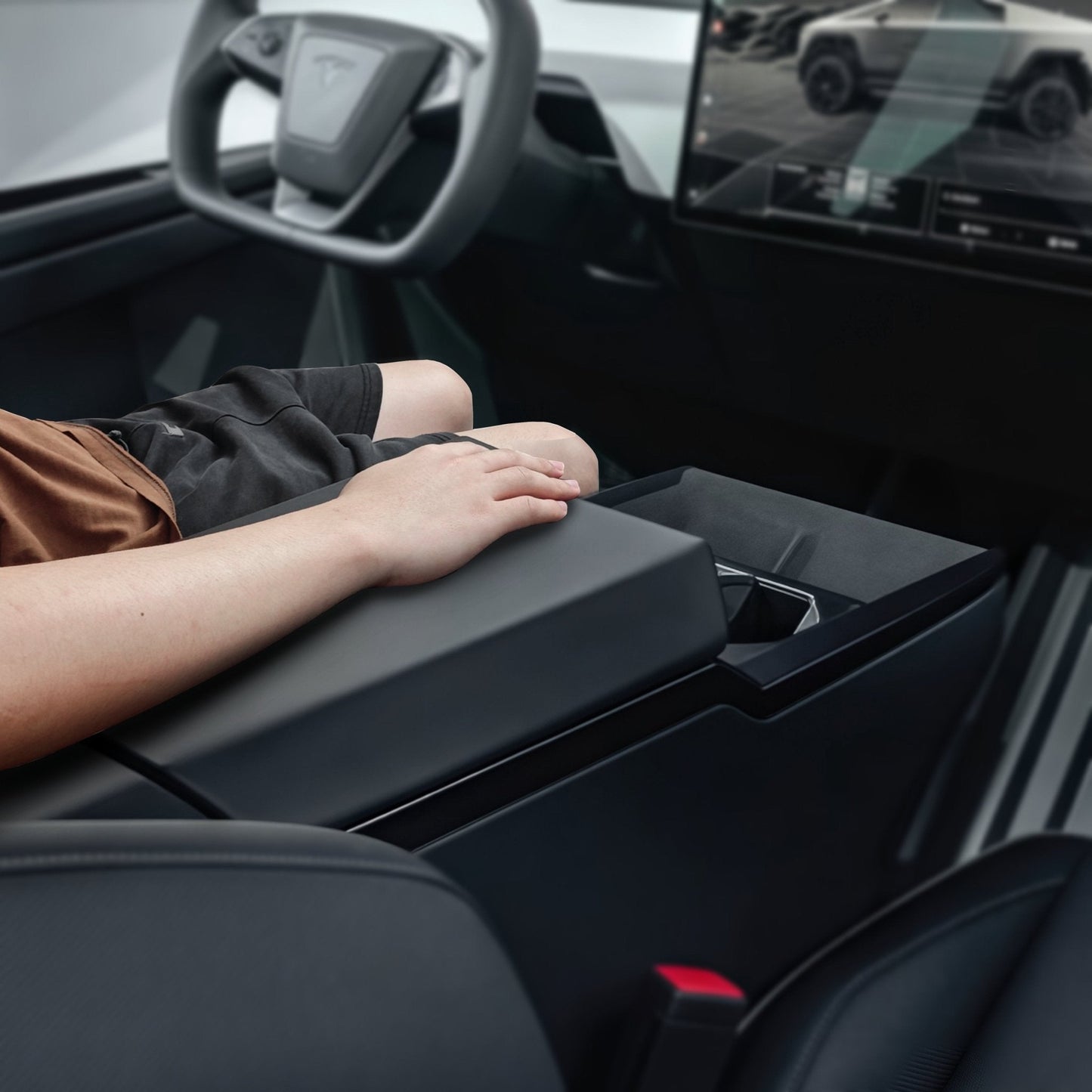 TPE Console Armrest Cover for Tesla Cybertruck